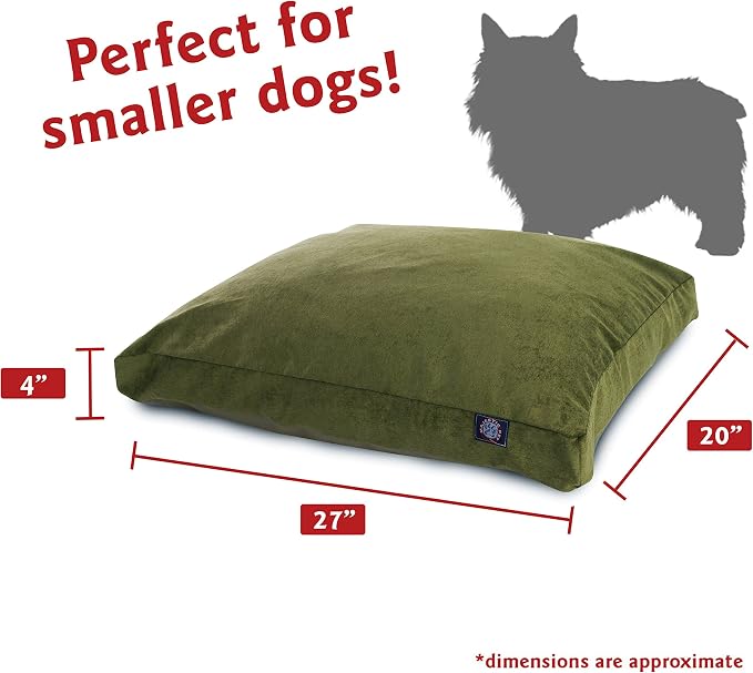 Majestic Pet Villa Rectangle Dog Bed Washable – Non Slip Comfy Pet Bed – Crate Bed with Removable Washable Cover – Kennel Bed for Sleeping, Polyester Fiber, Small, Fern - Image 3