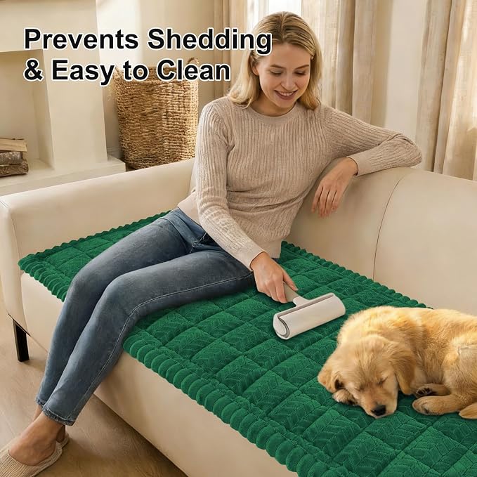 Smiry Couch Cover for Dogs, Non Slip Fuzzy Pet Sofa Covers Washable | Sofa Slipcovers for 3 Cushion Couch, Soft Thick Furniture Protector for Cats Dogs, Against Fur, Dirt, Scratch (27.6"x88") - Image 4