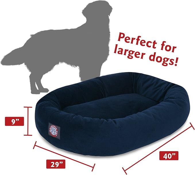 Majestic Pet Villa 32 Inch Shredded Memory Foam Dog Bed for Medium Sized Dog 32x23x7 Inch–Orthopedic Pet Bed - Washable Medium Puppy Mat with Head Support-Pearl - Image 3