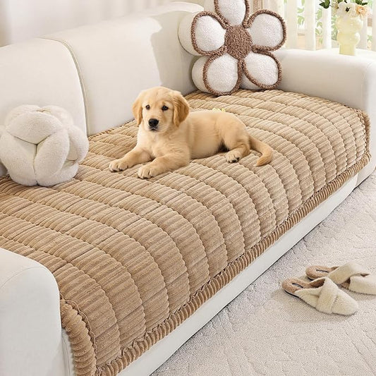 Royhom Couch Cover for Dogs Washable，Non Slip Sofa Protector for Pets | Durable & Easy Care, Soft Furniture Cover for Leather & Fabric Couches Against Claws, Spills & Fur, 35.4x47.2 Inch, Green by Royhom