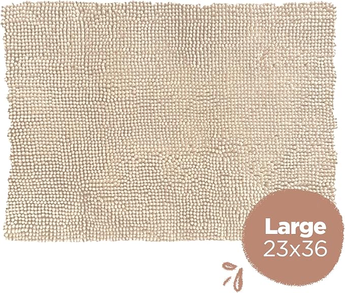 Soggy Doggy Crate Mate Dog Crate Pad, Beige, Large 23x36 | Reversible chenille pad; absorbs 7x its weight; fits wire, plastic crates & cars; puppy to senior dog; quick-dry - Image 4
