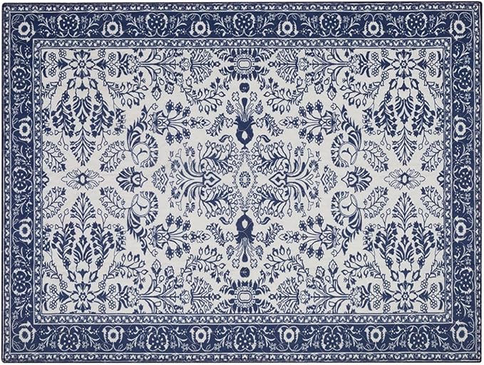 Lovewag Cat Litter Mat, Litter Box Mat, Indigo Garden, 36x48, 2 Pack | Washable litter mat cover, kitty litter mat & cat mat for litter box, litter trapping mat, prevents tracking, multi-cat - Image 3