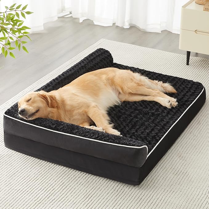 BFPETHOME Orthopedic XXL Dog Beds Large Sized Dog, Washable Couch Bed | Removable Cover, Waterproof Lining, Non-Slip Bottom, Large Pet Sofa with Sides for Big & Senior Dogs, Cozy Sleeping Bed - Image 7