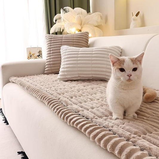 Couch Cover for Sofa, Sectional Couch Cover for Dogs, Sofa Cover Washable, Cushion Cover Blanket Pad Bed Mat for Pets, Fleece Furniture Protector, Brown, 23.6x82.7in by Unknown