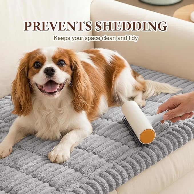 MEETSKY Couch Cover for Dogs, Soft Non Slip Couch Armrest Covers for Sofa Pet Friendly, Thick Couch Protector Recliner Chair Arm Protector Washable, Light Grey, 27.6" x 27.6" - Image 7