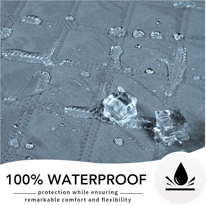 Easy-Going 100% Waterproof Dog Bed Cover, Non-Slip Pet Blanket for Furniture, Washable Couch Cover, Repleasement Sofa Cover (86X82 in,Light Blue) - Image 5