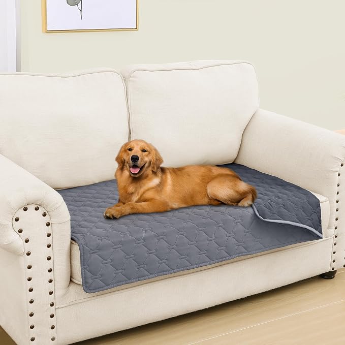 Smiry Waterproof Dog Bed Cover Blanket, Reversible Pet Blanket | Soft Reversible, Washable Leakproof Cats Dogs Couch Cover for Sofa, Couch, Furniture (30x53 Inch) by Smiry
