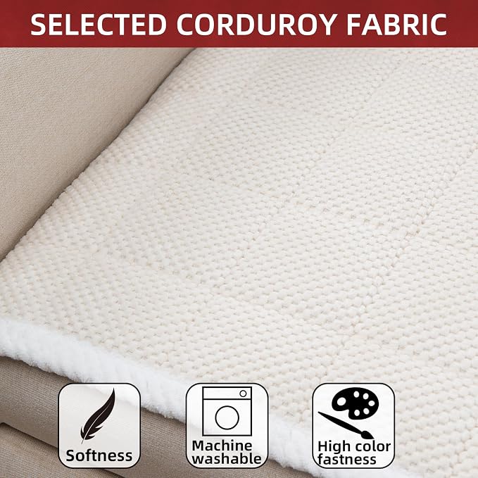Pet Couch Covers,Couch Cover for Dogs Washable,Anti Slip Dog Sofa Covers Couch Protector Sofa Mat,Seat Cover,Dog Mat,Pet Pad for Furniture 1 Piece (White, 21''x47''/Rectangular) - Image 6