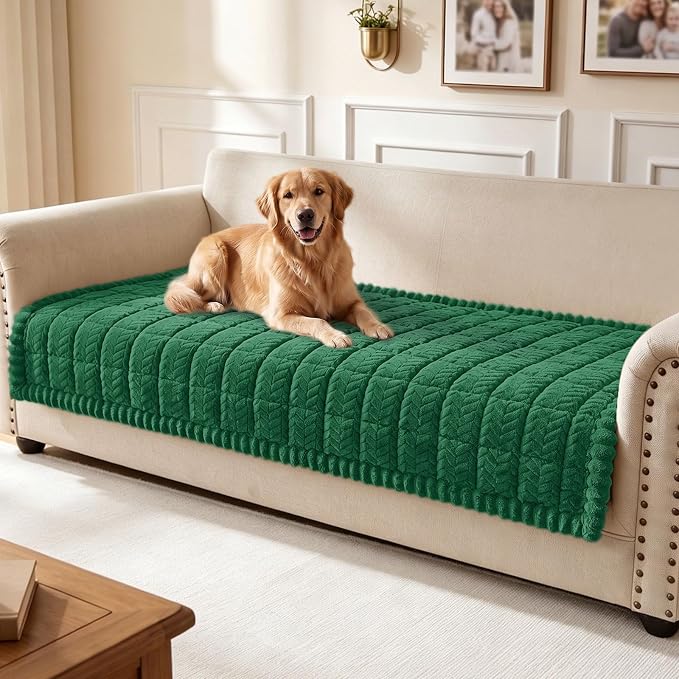 Smiry Couch Cover for Dogs, Non Slip Fuzzy Pet Sofa Covers Washable | Sofa Slipcovers for 3 Cushion Couch, Soft Thick Furniture Protector for Cats Dogs, Against Fur, Dirt, Scratch (35.4"x70.9") by Smiry