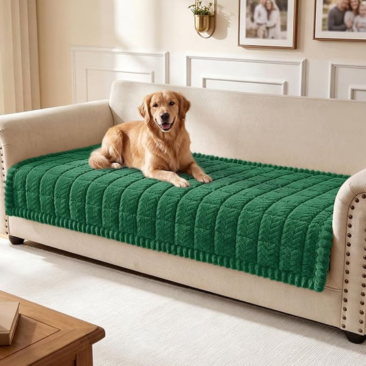 Smiry Couch Cover for Dogs, Non Slip Fuzzy Pet Sofa Covers Washable | Sofa Slipcovers for 2-3 Cushion Couch, Soft Thick Furniture Protector for Cats Dogs, Against Fur, Dirt, Scratch (35.4"x63") by Smiry