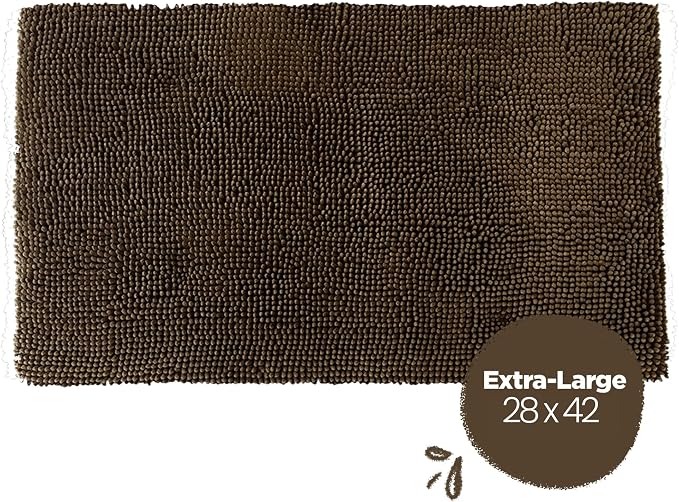 Soggy Doggy Crate Mate Dog Crate Pad, Chocolate Brown, Extra-Large 28x42 | Reversible chenille pad; absorbs 7x its weight; fits wire, plastic crates & cars; puppy to senior dog; quick-dry - Image 4