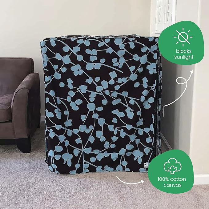 Molly Mutt Your Hand in Mine Dog Crate Cover, 100% Cotton Canvas Cover with 2 Roll-Up Panels, Ideal for Dog or Cat Crate, Durable, Washable, and Free of Harmful Chemicals, 24" x 18" x 21" - Image 4