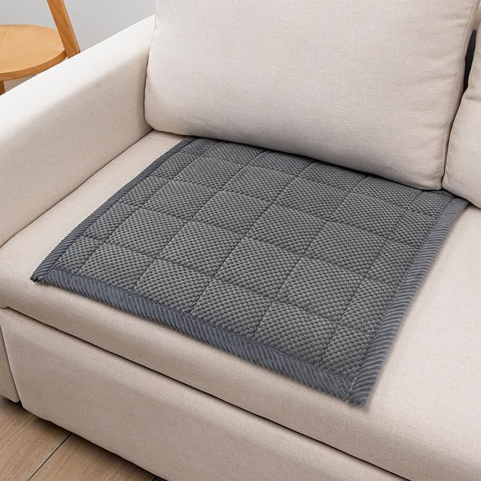 Pet Couch Covers,Couch Cover for Dogs Washable,Anti Slip Dog Sofa Covers Couch Protector Sofa Mat,Seat Cover,Dog Mat,Pet Pad for Furniture 1 Piece (Gray, 21''x21''/Square) by TAOMOCASTL