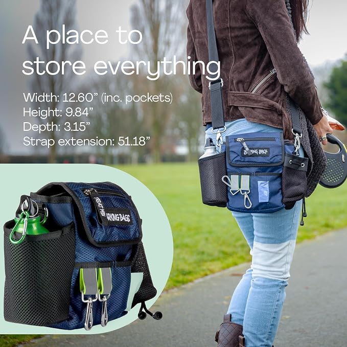 | The Original Dog Walking Bag | As Seen On Dragons’ Den | Lightweight & Practical Design | Carry Dog Toys, Dog Treats, Poop Bags & More With Ease | Extendable Shoulder Strap & Waistband - Image 5