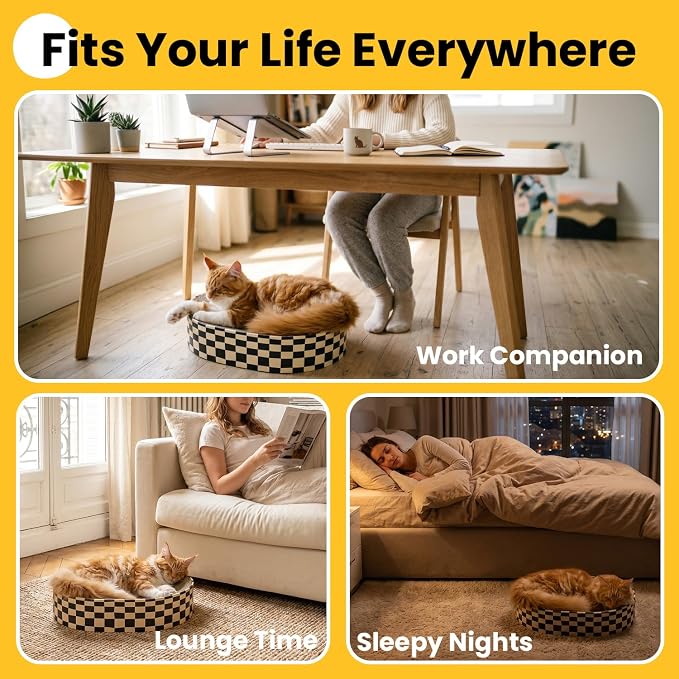 Conlun Oval Cat Scratcher Bed Bowl Lounge for Kittens | Medium | 2 Pack | Ideal for Multi-Cat Households | Concave Cardboard Pad | No Mess Enclosed Base | Couch Furniture Protector - Image 6