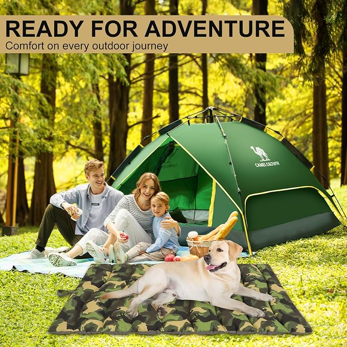 BINGPET Outdoor Travel Dog Bed for Large/Medium Dogs,Portable Waterproof Camping Mat with Carry Bag,Foldable Outside Bed,Machine Washable Indoor Pet Mat for Small,Medium and Large Dogs 26"x43" - Image 8