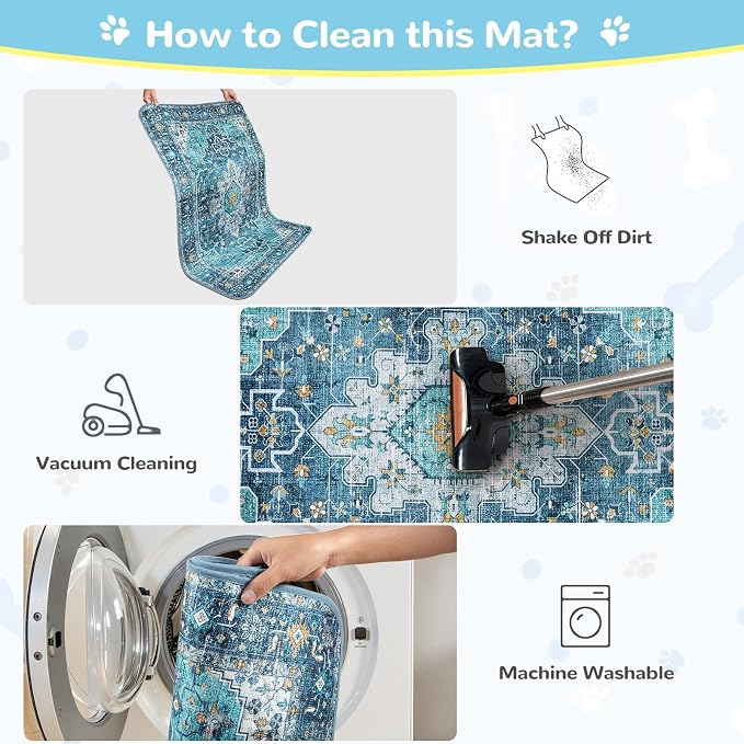 Lahome Extra-Large Washable Dog Pee Pads (72"x72") - Super Absorbent & Waterproof - Leakproof Reusable Mat for Playpens, Beds & Whelping, Convenient Cleanup,Blue - Image 7