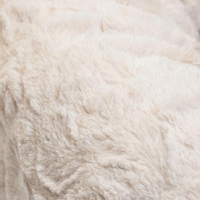 Best Friends by Sheri The Original Calming Donut Dog Bed for Extra-Large Dogs up to 150 lbs, Lux Faux Fur, Oyster, 45" x 45" - Image 10