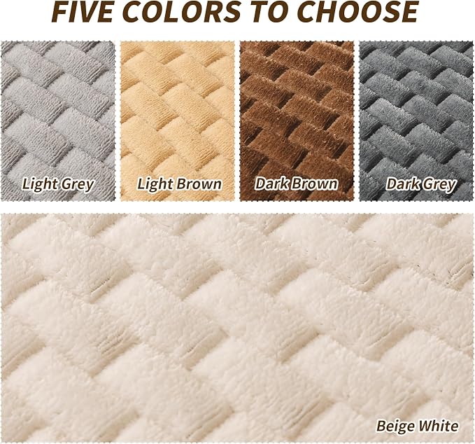 Couch Covers for Dogs Washable, Velvet Dog Couch Cover Protector, Fuzzy Plush Pet Sofa Cover for Backrest Armrest, Sofa Covers for Pets(1,Beige White,27.6"x27.6",Single Seater) - Image 4
