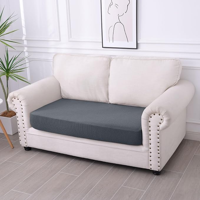 hyha Waterproof Couch Cushion Covers for Pets, Non Slip Sofa Seat Cover | Stretch Jacquard Fabric, Elastic Bottom, Non Slip Fit, Waterproof Protection, Pet Hair Protection (1 Piece for Medium) - Image 7