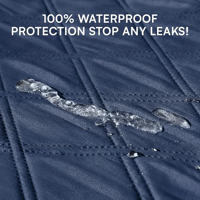 Luciphia Waterproof Couch Cover for Dogs, Non-Slip Pet Sofa Protector | Non-slip waterproof couch cover scratch-resistant machine washable protects sofa bed from spills fur, Navy Blue, 40" x 50" - Image 2