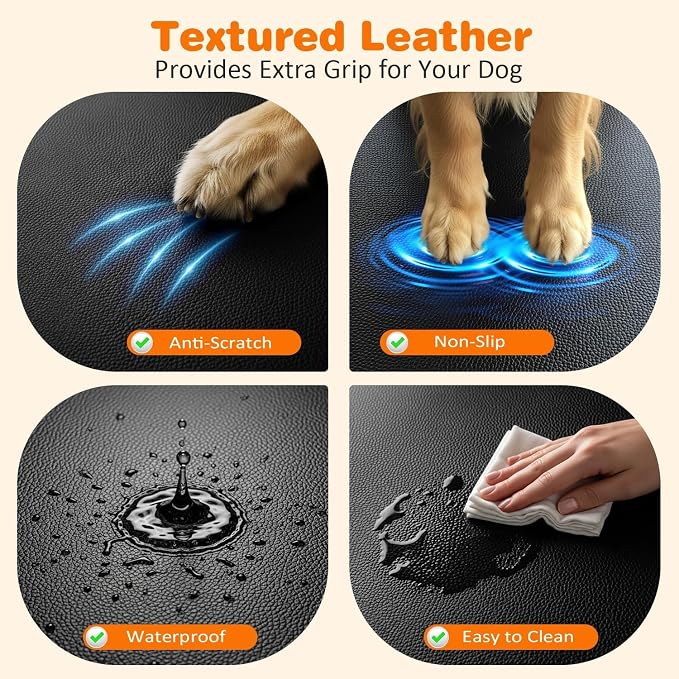 URPOWER PU Leather Dog Back Seat Extender for Extended Cab Trucks | Supports 550 lbs, Stable 3-Panel Hard Bottom, Added High-Density Foam for Comfort, Waterproof 900D Oxford, 45% More Space - Image 3