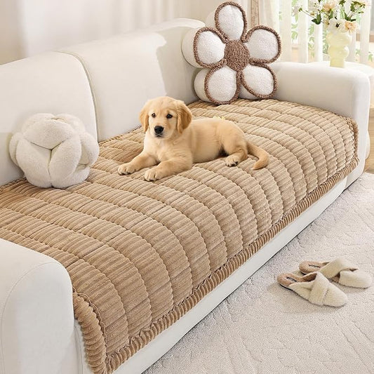 Royhom Couch Cover for Dogs Washable，Non Slip Sofa Protector for Pets | Durable & Easy Care, Soft Furniture Cover for Leather & Fabric Couches Against Claws, Spills & Fur, 35.4x70.9 Inch, Green by Royhom