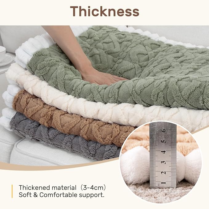 Couch Cover for Dogs, Washable Non Slip Sofa Covers for 3 Cushion Couch Pet Friendly Fuzzy Sofa Protector&Bed Mat for Pets (27.6"x82.7" Light Brown) - Image 5