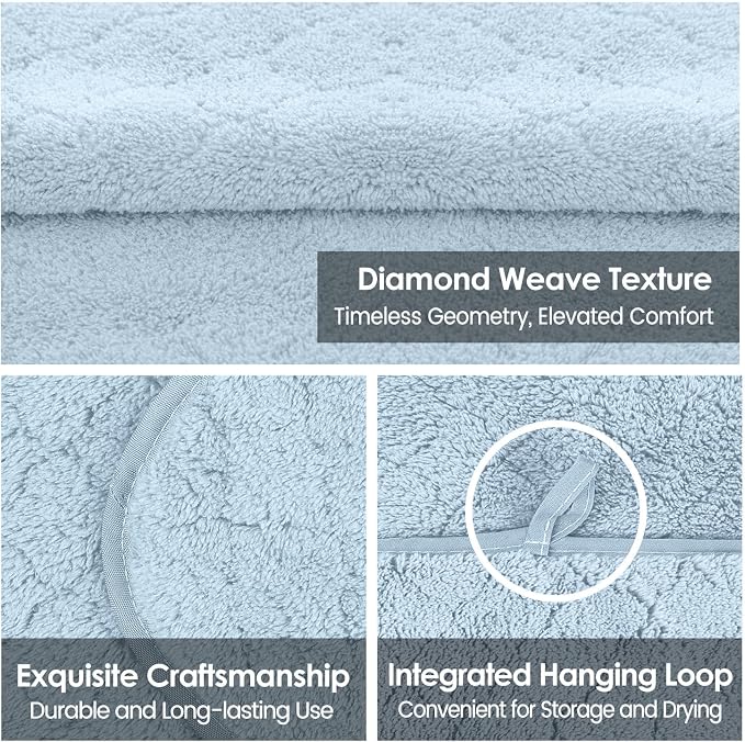 JML Bath Towels, Pack of 2, 30 in x 60 in, Light Blue | Hanging Loop, Super Soft, Absorbent, Lint Free, Fade Resistant, Lightweight, Quick Dry, Use for SPA , Sauna, Salon Hair Wrap - Image 3