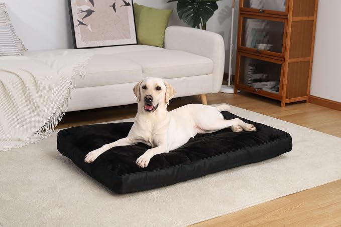 NUPIDA Waterproof XL Dog Bed for Crate with Washable Cover, 41x27, Black | TPU Waterproof Layer, Easy Clean Cover, Soft Plush Surface, Durable Oxford Fabric, Non-Slip Bottom, For Large Breeds ≤80lbs - Image 7