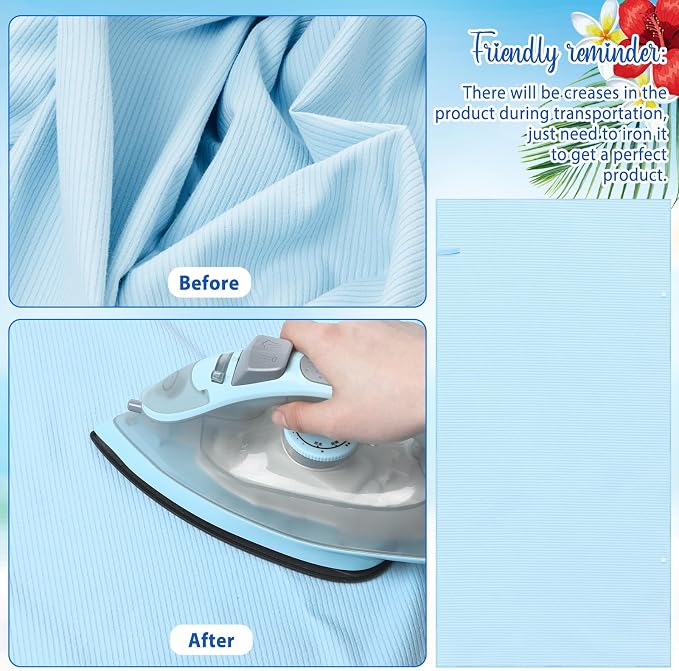 EBOOT 10 Pack Oversized Beach Towel Set Extra Large Pool Towels Microfiber Quick Dry Swim Blanket for Adult Women Men Face Hand Body Bath Travel Pool(Light Blue,31 x 63 Inch,Micro Stripe) - Image 4
