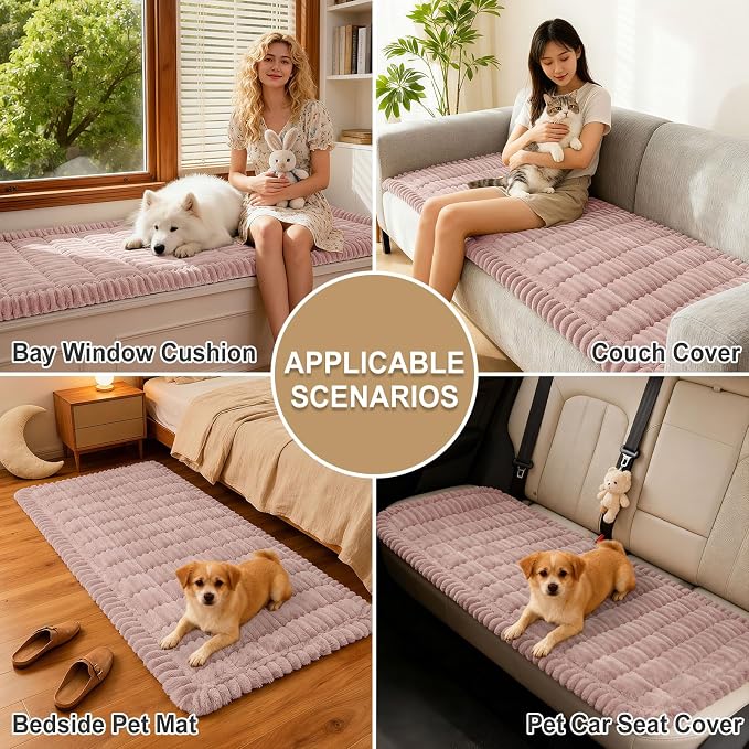 hyha Couch Cover for Dogs, Washable Non Slip Plush Flannel Sofa Protector | Thick Flannel, Silicone Anti-Slip Backing, Pet Hair & Scratch Protection, Fits Sofa & Loveseat (2 Pack 20" x 24") - Image 4