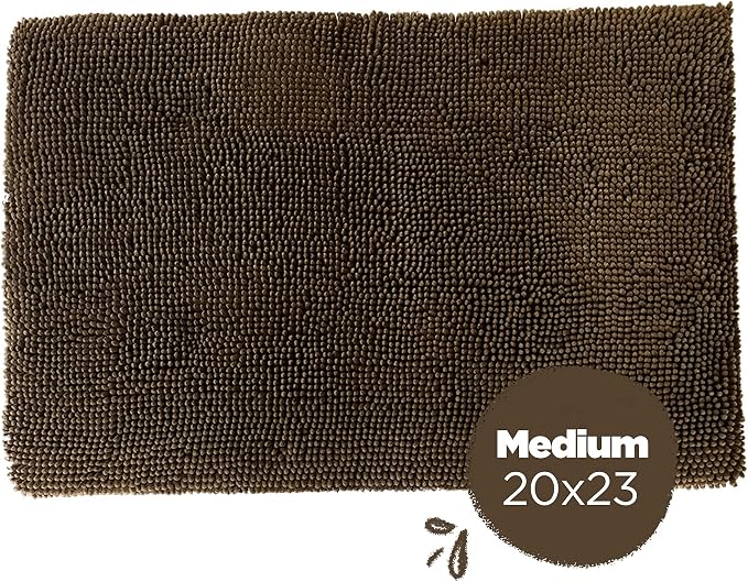 Soggy Doggy Crate Mate Dog Crate Pad, Chocolate Brown, Medium 20x30 | Reversible chenille pad; absorbs 7x its weight; fits wire, plastic crates & cars; puppy to senior dog; quick-dry - Image 4