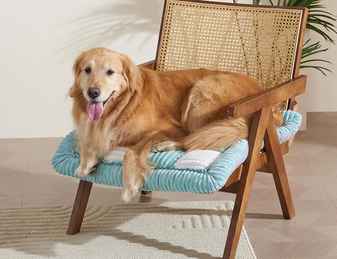 Couch Cushion Cover for dogs Sofa Cover Washable Pet Love Seat Couch Covers for Sofa Slipcovers Couch Protector Blanket for Dogs Sofa Cushion Covers for Pets Washable Pad Blue 70x70cm/27.6x27.6in - Image 6