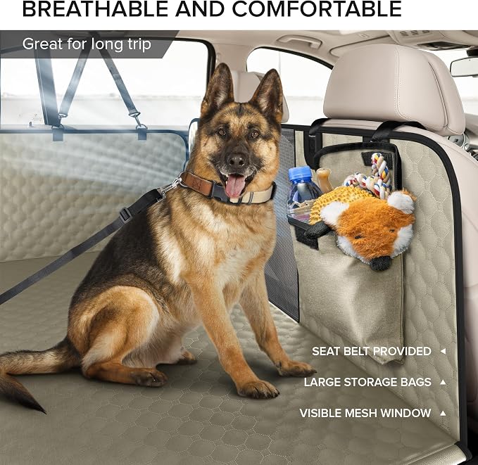 SHARLOVY XL Truck Back Seat Extender for Dogs, Large Hard Bottom Dog Car Seat Cover for Back Seat, Heavy Duty Dog Car Hammock, Waterproof Pet Seat Covers for Trucks, F150, Ram1500 and Large SUV - Image 5