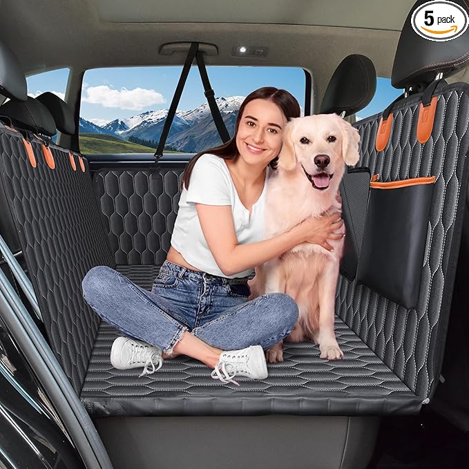 Chumajor XL Back Seat Extender for Dogs, Hard Bottom, Waterproof,400 lb | Dog Hammock for Car Creates a Stable, Comfortable Back Seat Platform for Dogs During Every Ride by Chumajor
