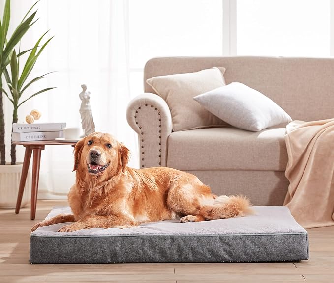WATANIYA PET Extra Large Dog Beds, Memory Foam with Faux Fur, Orthopedic with Waterproof Liner, Anti-Slip Bottom, Machine Washable Cover - Image 6