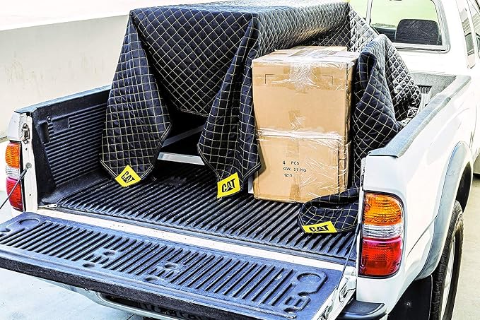 Cat 980411N Heavy Duty Moving Blanket, Non-Woven Utility Cover with Quilted Padding, Cargo Protection, Storage Furniture Packing 72 Inch by 60 Inch-980411N, Black - Image 5