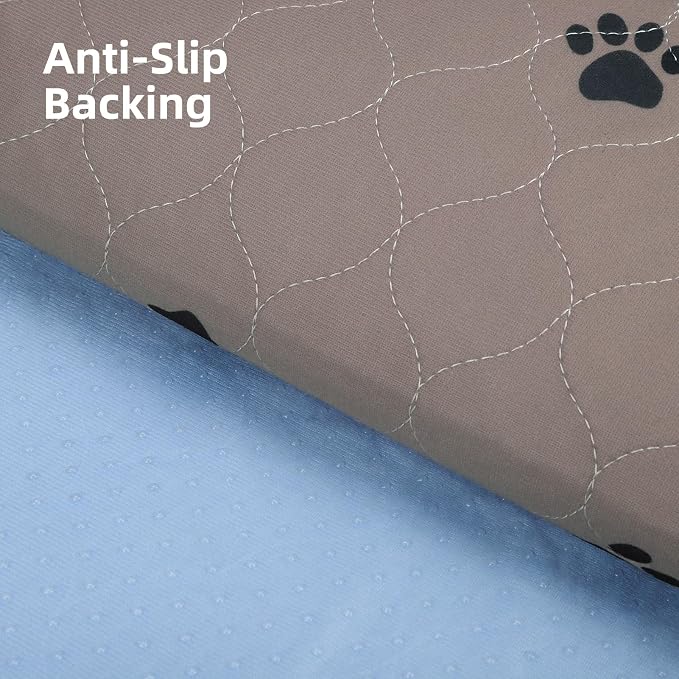 PUPTECK Washable Pee Pads for Dogs Dog Training Pads 4 Pack Brown 24x36 in | Reusable Puppy Potty Training Pads Whelping Mat Pet Food Feeding Mat Leakproof Fast Absorption Non-Slip for Small Animals - Image 6