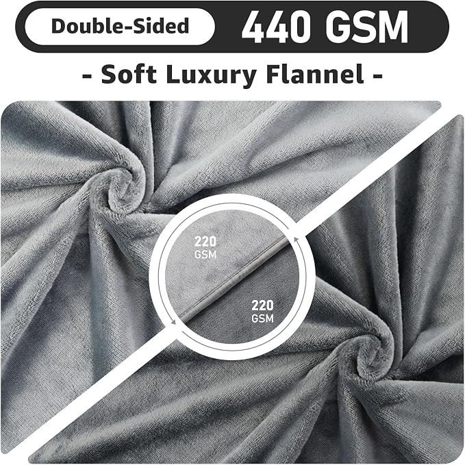 LOOBANI Waterproof Dog Blanket for Small Dogs, Pet Blanket 30" x 40", Grey | Double Side Liquid-Proof, Puppy Blanket for Dog Cat Bed, Crate, Playpen, Reversible Soft Flannel Couch Cover Throw - Image 4