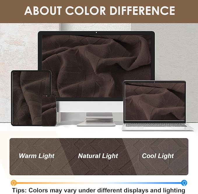 Genina Waterproof Sectional Couch Covers Non Slip Sofa Cushion Covers | L Shape Sectional Fit,Chaise Cover,Stretch Jacquard Fabric,Pet Hair & Scratch Protection,Furniture Protector,Washable - Image 8