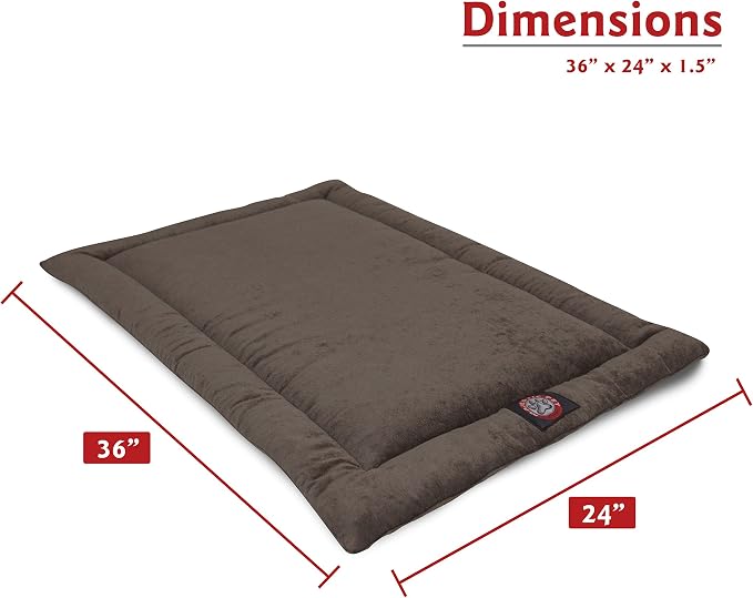 Majestic Pet Dog Crate Mat - Machine Washable Soft Plush Pet Bed Pad for Crates & Kennels | USA Crafted | 36"x23" Villa Storm - Image 2