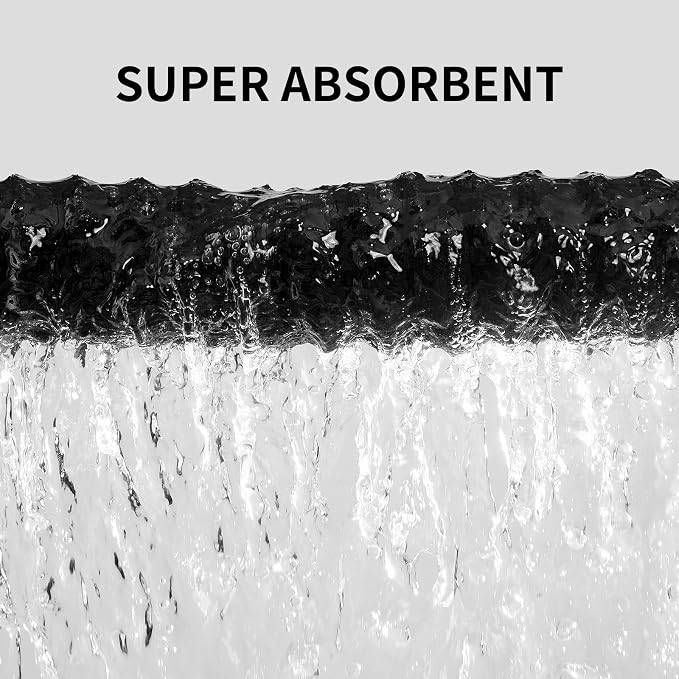 6 Piece Bath Towel Set, 30"x60" Microfiber Towels,Black | Quick dry, Highly Absorbent,shower towels for bathroom gym,2 large Bath towels,2 hand towels,2 washcloths - Image 6