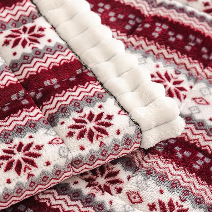 Plush Sofa Cover, Pet Couch Covers for Recliner&Chair, Sofa Covers for Pets Washable, Non-Slip Christmas Couch Cover for Dogs, Dog Couch Protecto for Christams(1PC, Dark Red, 27.6"×27.6") - Image 2