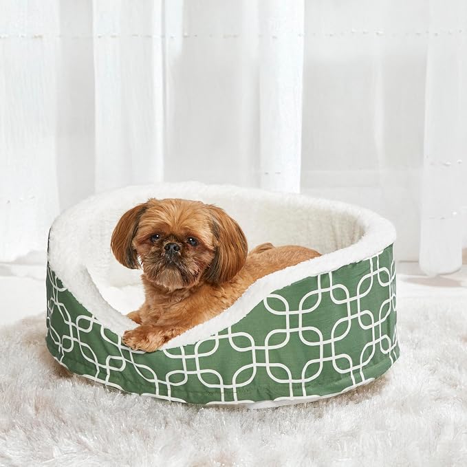 MidWest Homes for Pets Orthoperdic Egg-Crate Nesting Pet Bed w/Teflon Fabric Protector, Small Green - Image 2