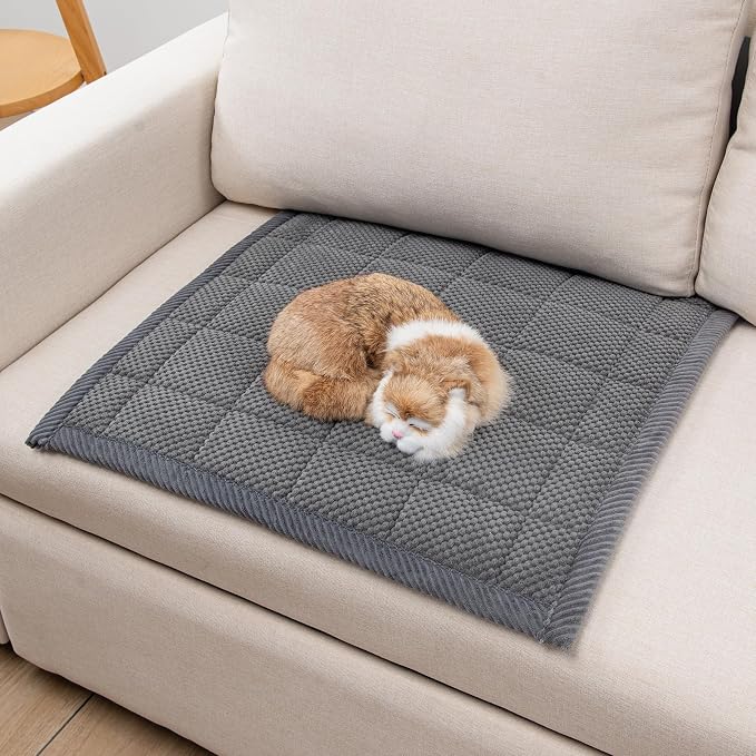 Pet Couch Covers,Couch Cover for Dogs Washable,Anti Slip Dog Sofa Covers Couch Protector Sofa Mat,Seat Cover,Dog Mat,Pet Pad for Furniture 1 Piece (Gray, 21''x21''/Square) - Image 2
