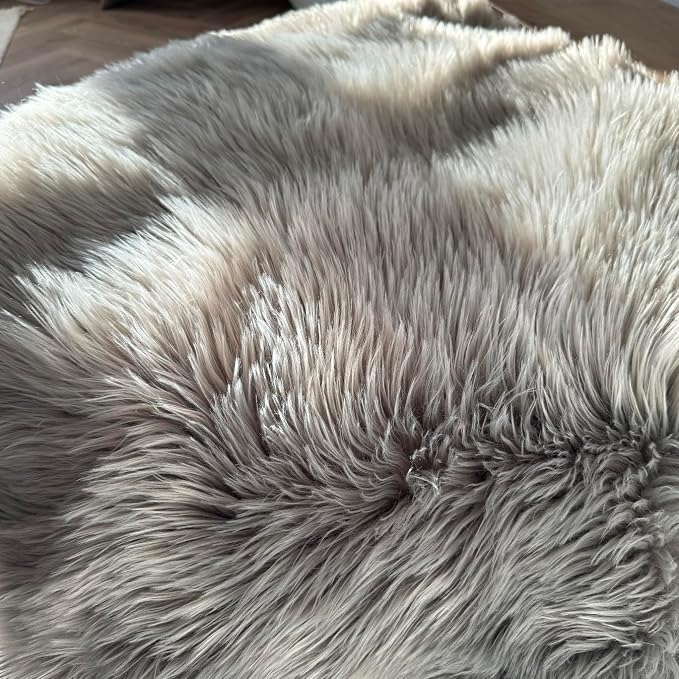IHAPPYDOG Faux Fur Dog Blanket, Waterproof Couch Cover, Grey 80"x60" | Plush Sheepskin Style Pet Throw for Sofa, Bed, and Car, Washable Furniture Cover that Protects From Fur and Spills - Image 4