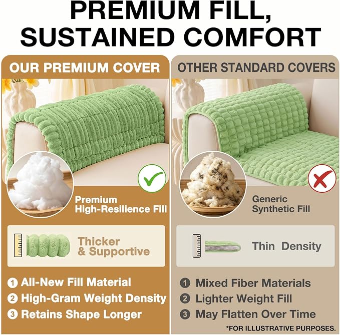 hyha Couch Cover for Dogs, Washable Non Slip Plush Flannel Sofa Protector | Thick Flannel, Silicone Anti-Slip Backing, Pet Hair & Scratch Protection, Fits Sofa & Loveseat (35.4" x 63") - Image 10