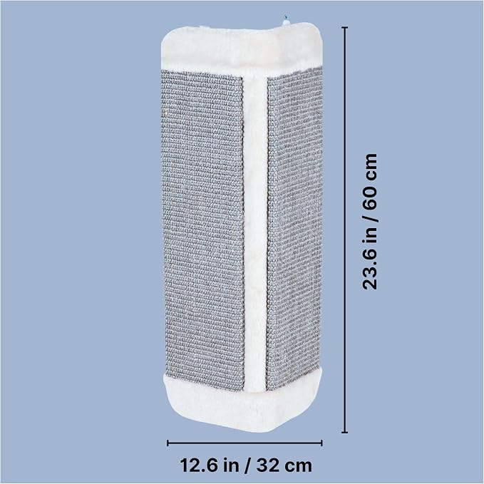 Trixie Scratching Board for Corner – Vertical Sisal Rope Pad for Indoor Cats – Easy-Install Corner Scratch Pad – Gray, 1 x 12.6 x 23.6 in - Image 4