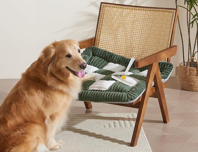 Couch Cushion Cover for dogs Sofa Cover Washable Pet Love Seat Couch Covers for Sofa Slipcovers Couch Protector Blanket for Dogs Sofa Cushion Covers for Pets Washable Pad Green 70x70cm/27.6x27.6in by ODreamyDogs